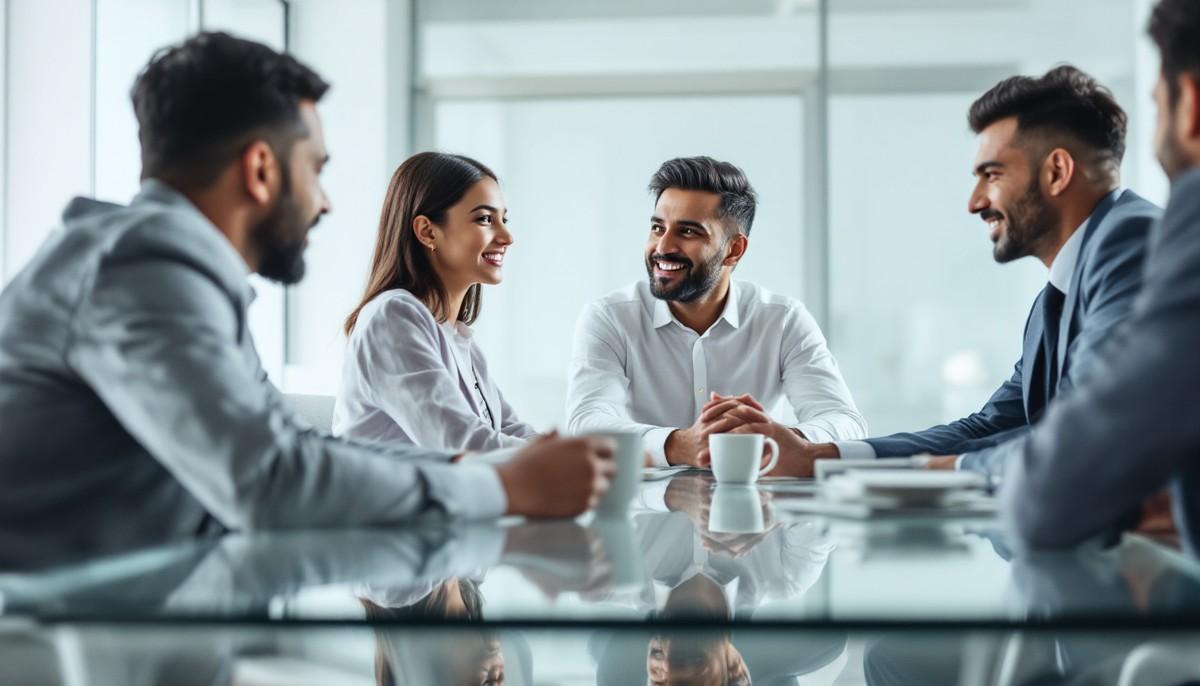 Corporate team collaboration